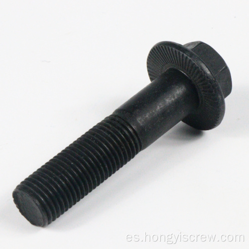 Perno de brida hexadecimal de óxido dentado de negro 6 mm 8 mm